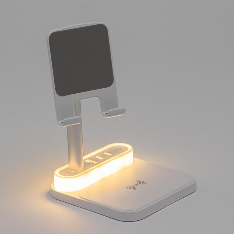 Base de Carregamento com Suporte Celular e Luminária - Imagem 2