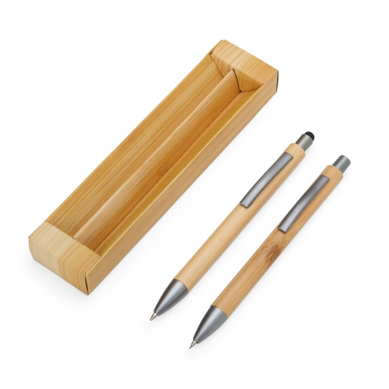 Kit Ecológico Caneta e Lapiseira Bambu - Imagem 2